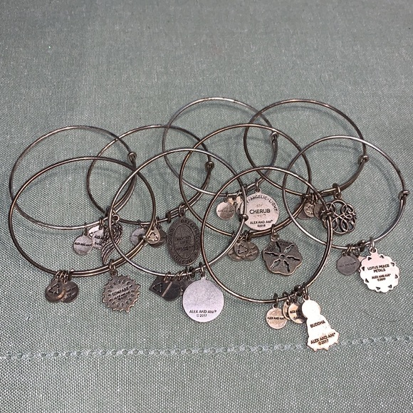 stack of Alex and Ani bangles - Picture 11 of 12